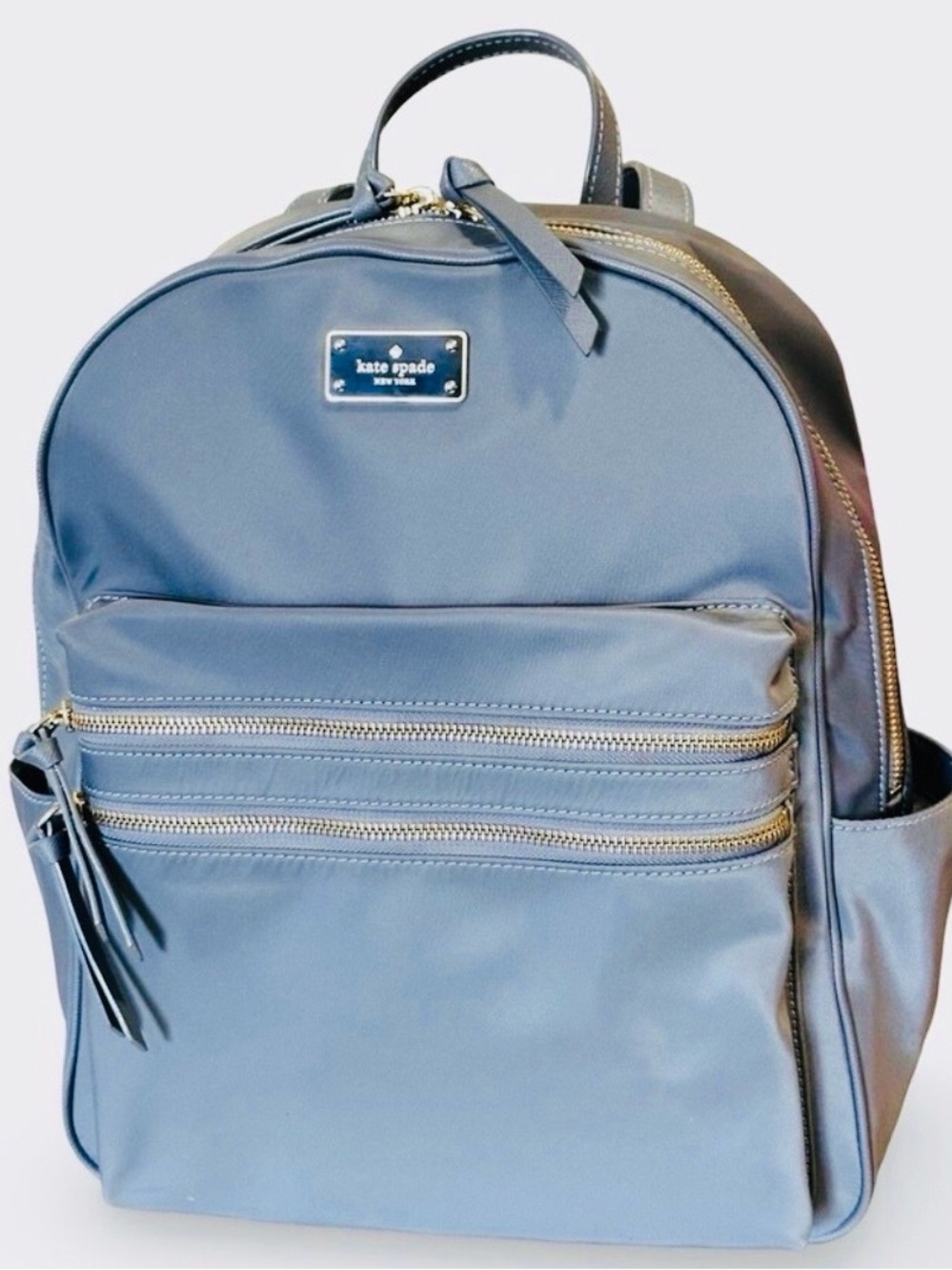 Kate Spade NEW ✨🩶♠️Large Wilson Road Bradley backpack in grey nylon Unused